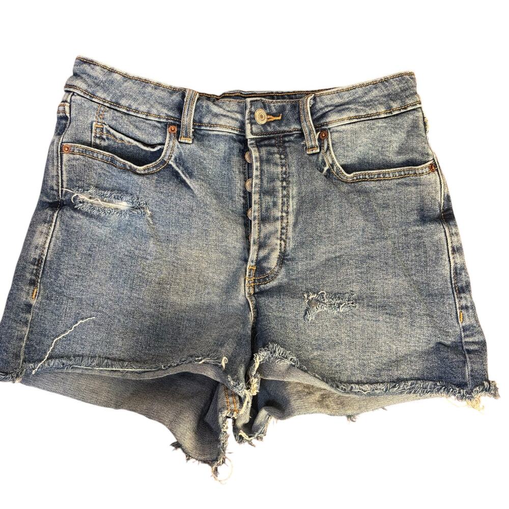 Old Navy Sky-Hi A-Line Cut-Off Shorts Size 8 Higher High-Rise Secret Smooth 90s